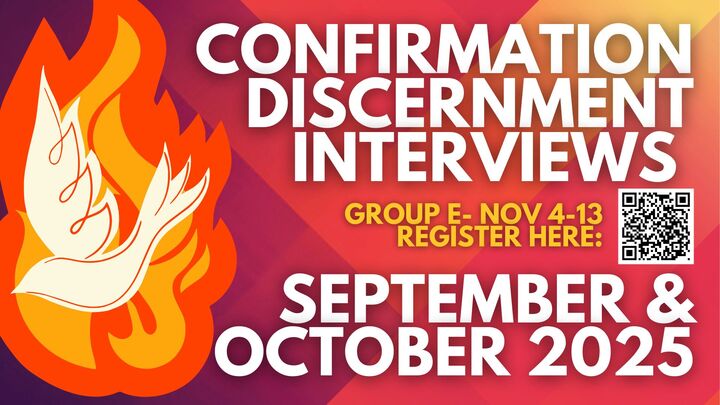 Year 2 Confirmation 2025- Discernment Interview Group E (November 4-13 2025) logo