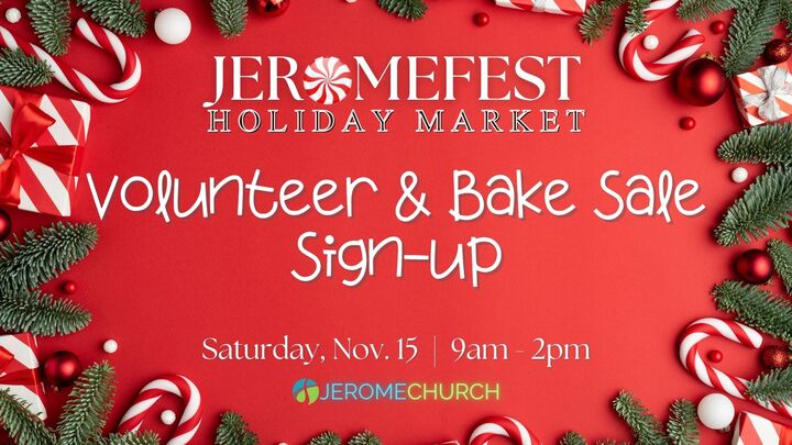 JeromeFEST Volunteer & Bake Sale Sign-up logo