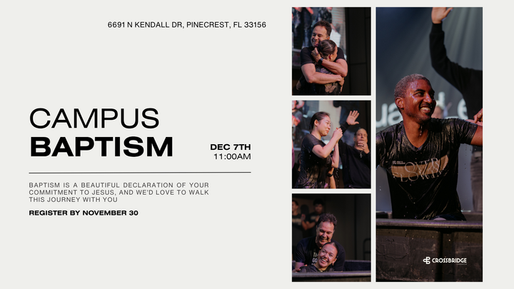 Baptism at Crossbridge Pinecrest logo