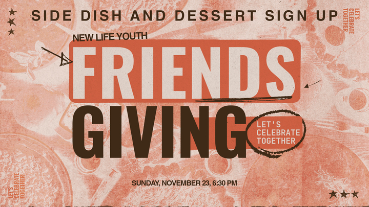 FRIENDSGIVING Side Dish + Dessert Sign Up logo