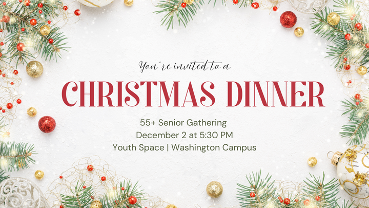 55+ Senior Christmas Dinner logo