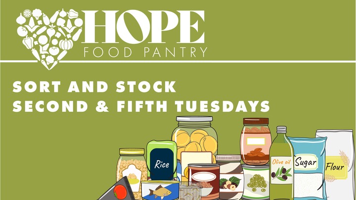 2026 Hope Food Pantry Monthly Sort and Stock Food Donations logo