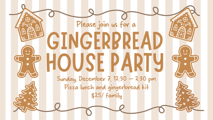 Family Gingerbread House Party logo