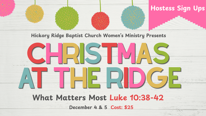 Christmas At the Ridge Hostesses 2025 logo