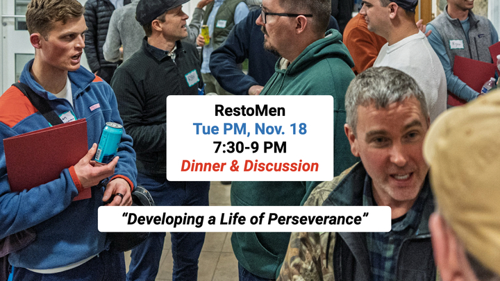 RestoMen - Developing a Life of Perseverance logo