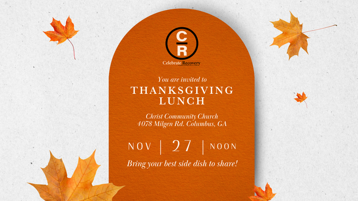 Celebrate Recovery Thanksgiving Dinner logo