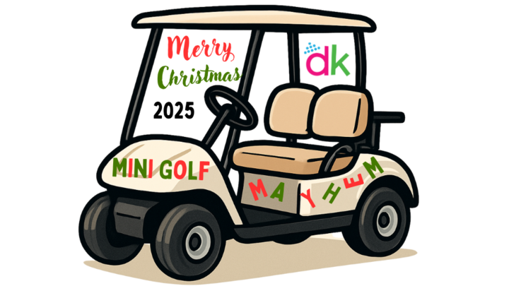 Discovery Kids Mini Golf Mayhem Christmas Party logo