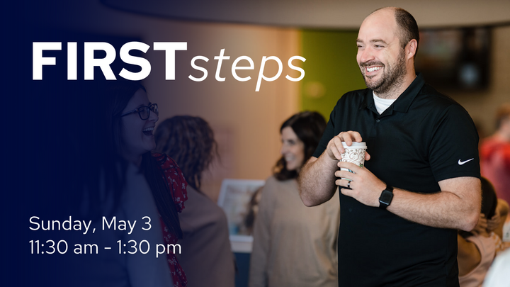 First Steps | May 3 logo