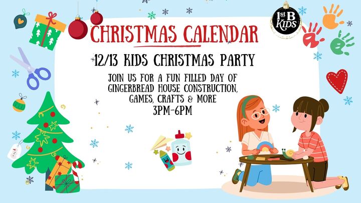 1st B Kids – Christmas Party 2025 logo