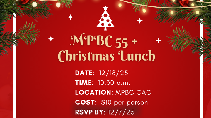 55 + Christmas Lunch logo