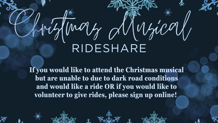 Christmas Concert Rideshare : Riders and Volunteers  logo