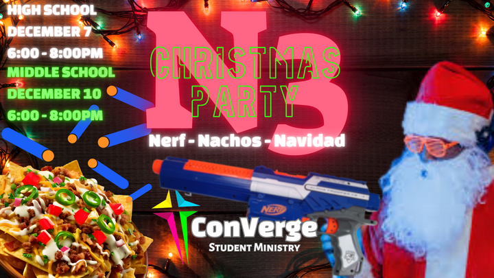 ConVerge Christmas N3 - Nerf - Nachos - Navidad logo