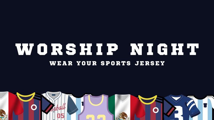 Middle School -Sports Jersey - Worship NIght logo