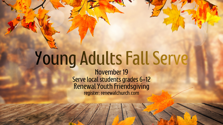 Renewal Young Adults Fall Serve logo