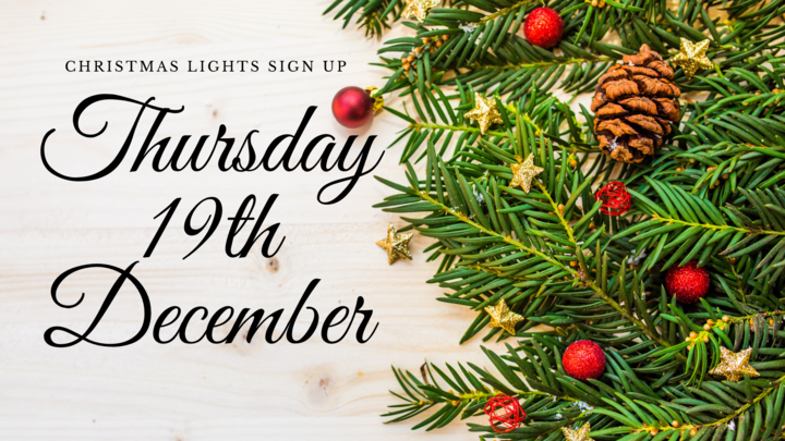 Christmas Lights Sign Up - 19th December logo image