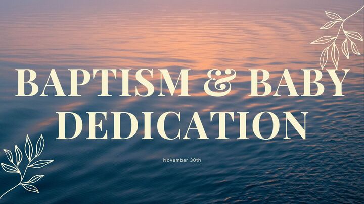 Baptism/Baby dedication Sunday logo