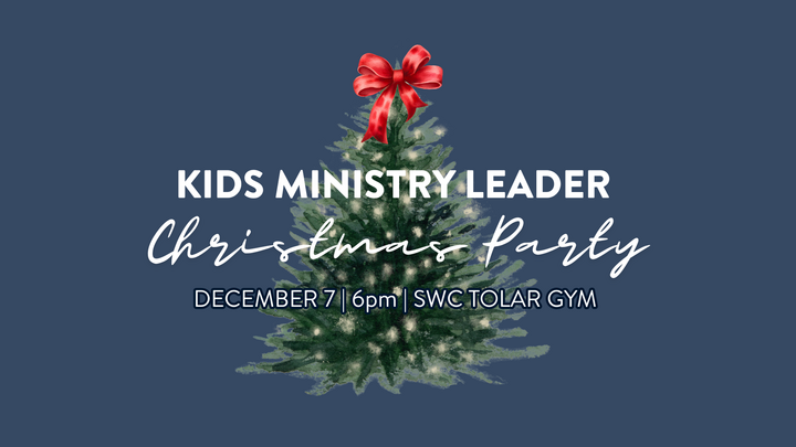 Tolar » Kids Ministry Leader Christmas Party logo