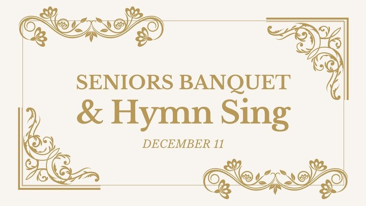 Seniors Christmas Banquet & Hymn Sing logo