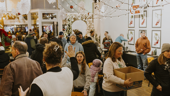 Woodland Warming House | Marshall Christmas Parade logo