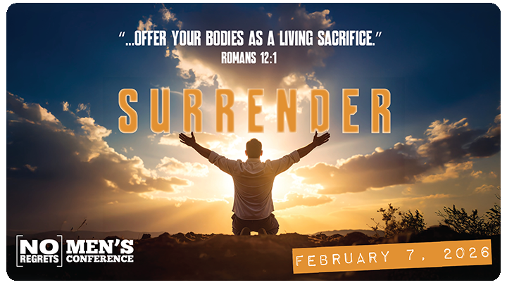 2025 No Regrets Men's Conference logo