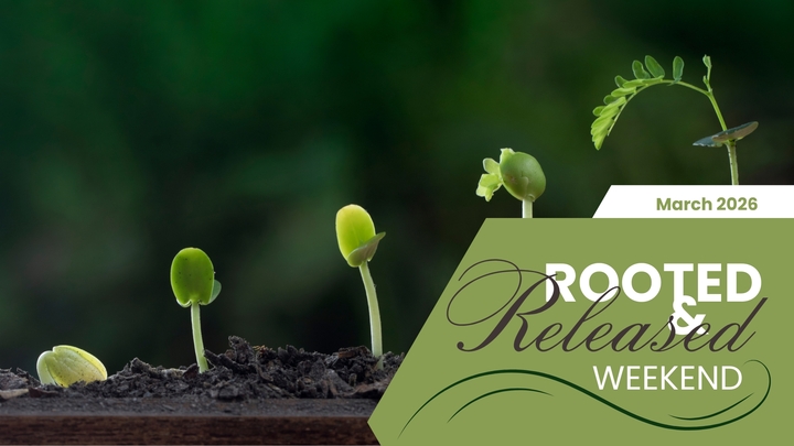 Rooted & Released Weekend Winter 2026 logo