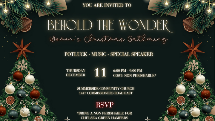 Behold the Wonder: Women’s Christmas Gathering logo