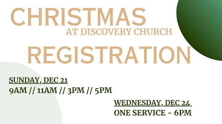 Christmas Services at Discovery Church Registration logo