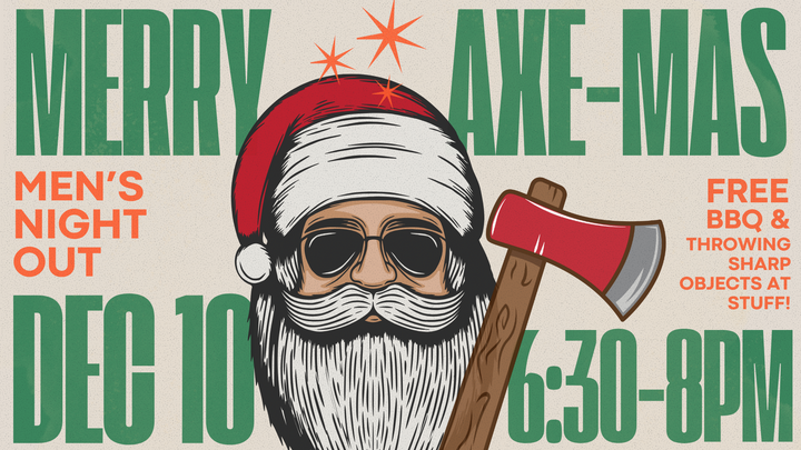 Merry Axe-Mas Men's Night Out logo