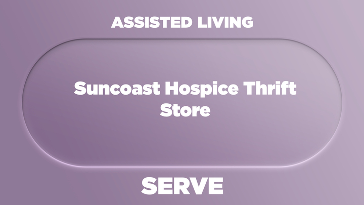#05 We're Helping at Suncoast Hospice Thrift Store  logo