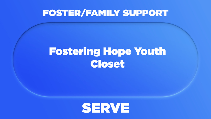 #07 We're Helping Sort and organize Donations at the Hope Foster Kids Closet logo