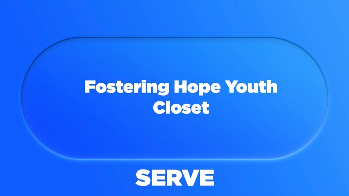 #07 We're Helping Sort and organize Donations at the Hope Foster Kids Closet logo
