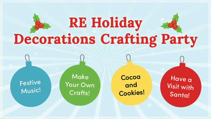 Religious Education (RE) Holiday Decorations Crafting Party logo