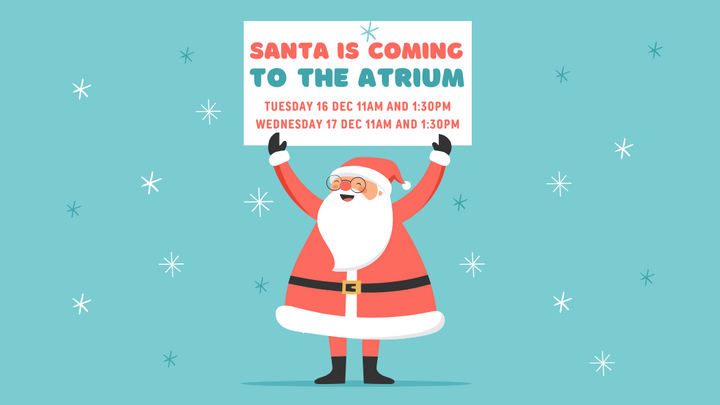 Santa in the Atrium logo