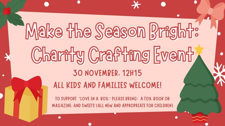 Make the Season Bright: Charity Crafting Event for Kids and Families logo