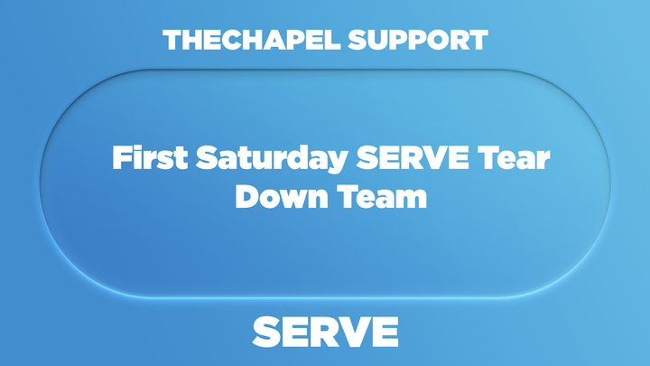 #32 First Saturday Serve Tear Down and Clean Up Team logo
