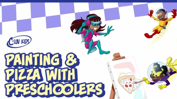 Painting and Pizza with Preschoolers logo