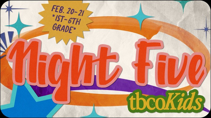 TBCO KIDS // NIGHT FIVE logo
