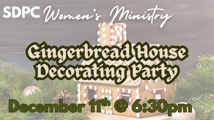 Women's Ministry: Christmas Gingerbread Decorating Party logo