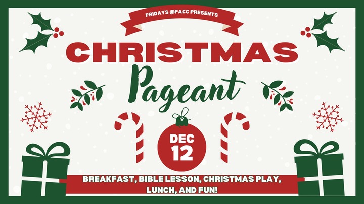 Fridays @FACC-Christmas Pageant logo