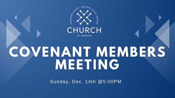 Covenant Members Meeting & Dinner I 5:00pm logo