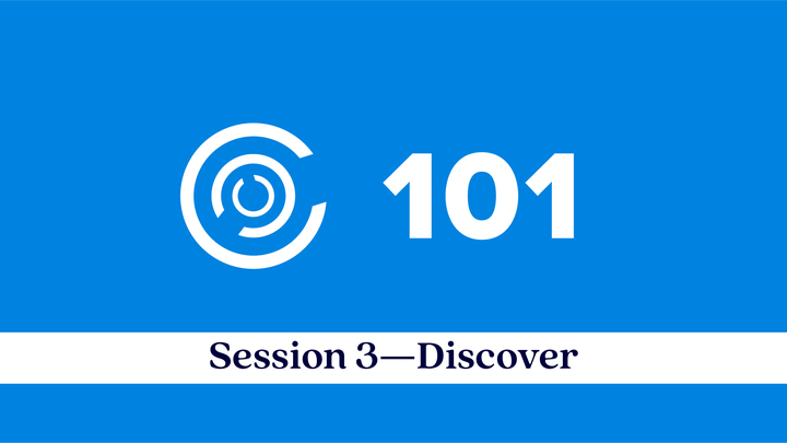 101 | Session 3–Discover logo