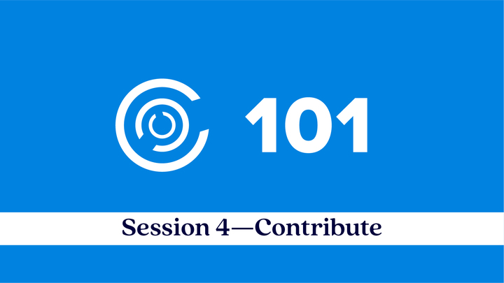 101 | Session 4–Contribute logo