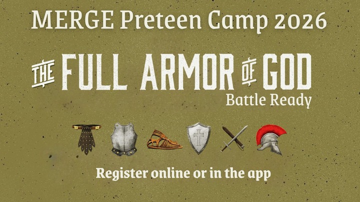MERGE Preteen Camp 2026 flyer