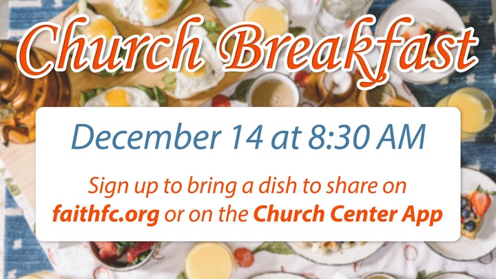Church Breakfast Potluck (12/14) logo