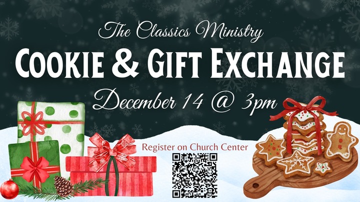The Classics Ministry: Cookie & White Elephant Gift Exchange logo