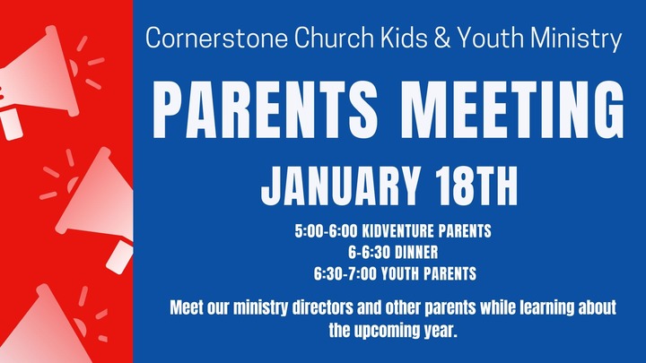 Youth & Kids Ministry Parent Meeting logo