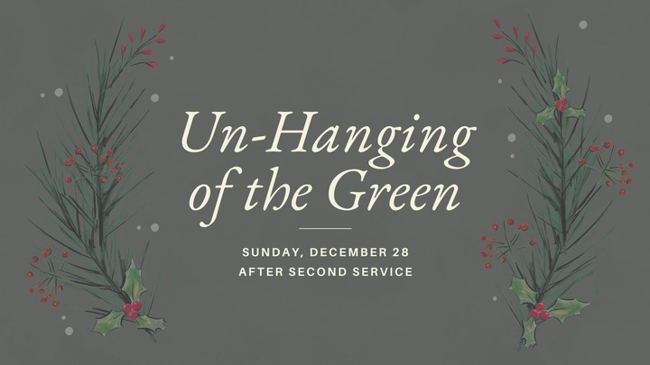 Unhanging of the Green logo