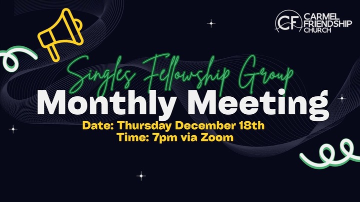 Singles Fellowship Monthly Meeting logo