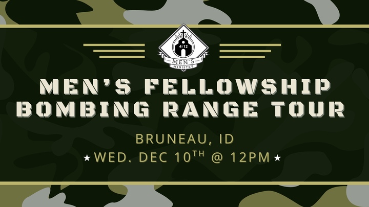 Men's Fellowship Bombing Range Tour logo
