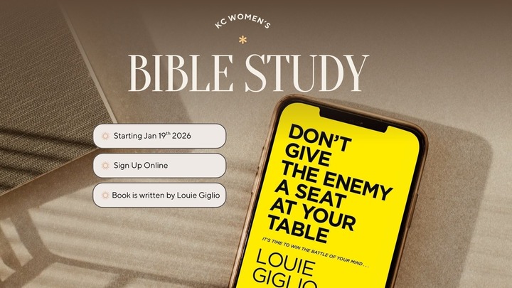 Kingdom City Women's Bible Study | Don't Give the Enemy A Seat logo